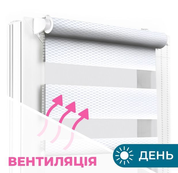 Ролети День Ніч RollShop Ротанг Білий GY01-208 фото